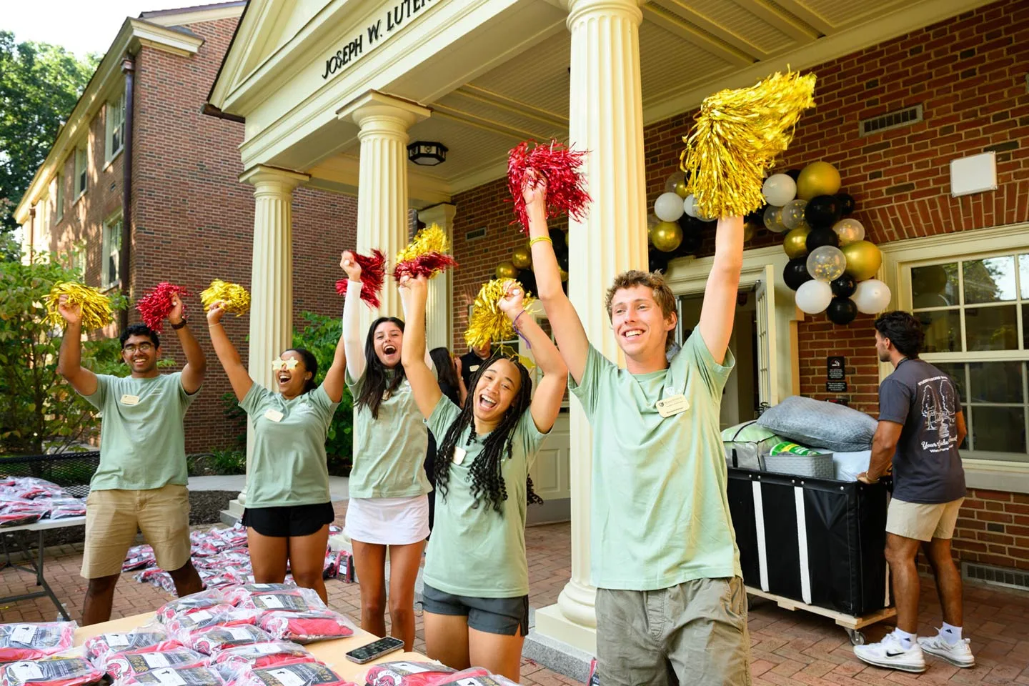 RLH staff welcome new students to their residence halls on Move-In Day.