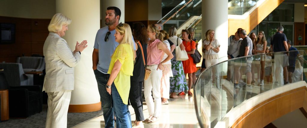 Wake Forest University parents and families attend the President's Reception.